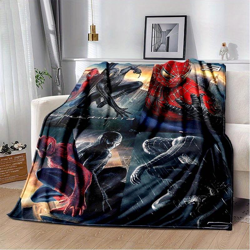 1pc Spider-Man Printing Blanket - Soft, All-Season Throw for Living Room, Bedroom,Personalized Gift with Adorable Cartoon Design