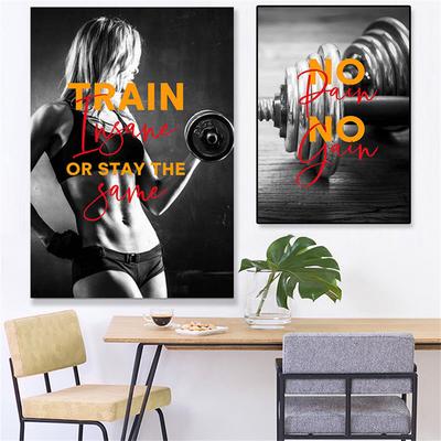 Plakat dekoracyjny do siłowni seksowna dziewczyna Fitness plakat kulturystyka obraz na płótnie drukuj cytaty motywacyjne obraz wystrój sali treningowej
