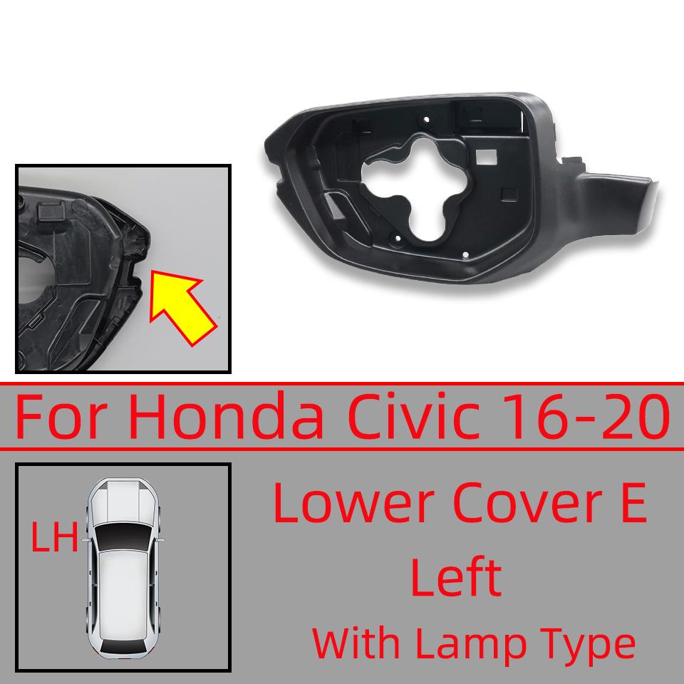 Left And Right External Rearview Mirror Lower Cover Cap Wing Side Mirror Lower Shell For Honda Civic 2016 2017 2018 2019 2020