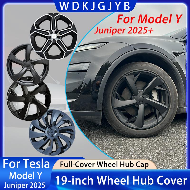 For Tesla Model Y Juniper 2025+19 inch Wheel Cover High Performance Wheel Cover Replacement Wheel Cover Decorative Accessories