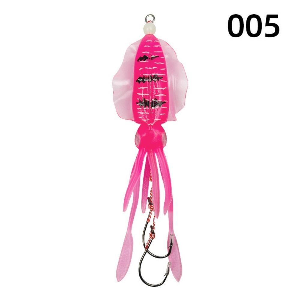 Soft Rubber Rubber Squid Skirts 10CM/15CM Double Hook Lures Octopus Fishing Lures Trolling Fishing
