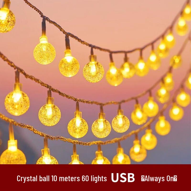 LED Crystal Ball String Lights