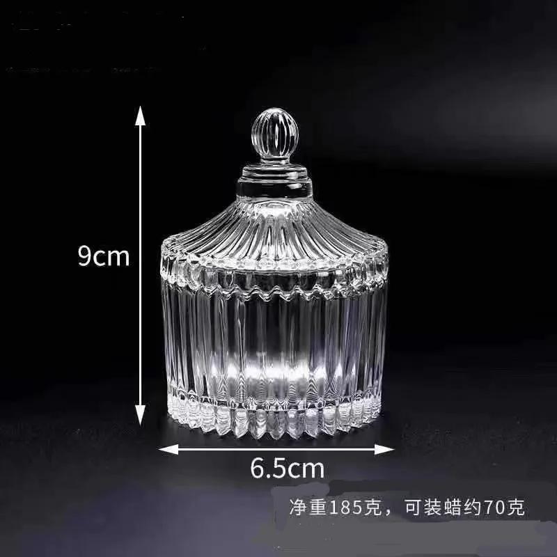 Glass Canister with Lid Airtight Candy Jar Sugar Bowl for Kitchen Counter Dining Table Pantry Storage Decorative Snack Dispenser