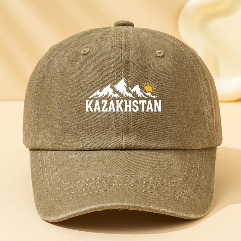 

Унисекс, Модная и Универсальная Бейсболка с Принтом Букв KAZAKHSTAN, Кепка для Водителя Грузовика, Повседневная Бейсболка с Козырьком хаки