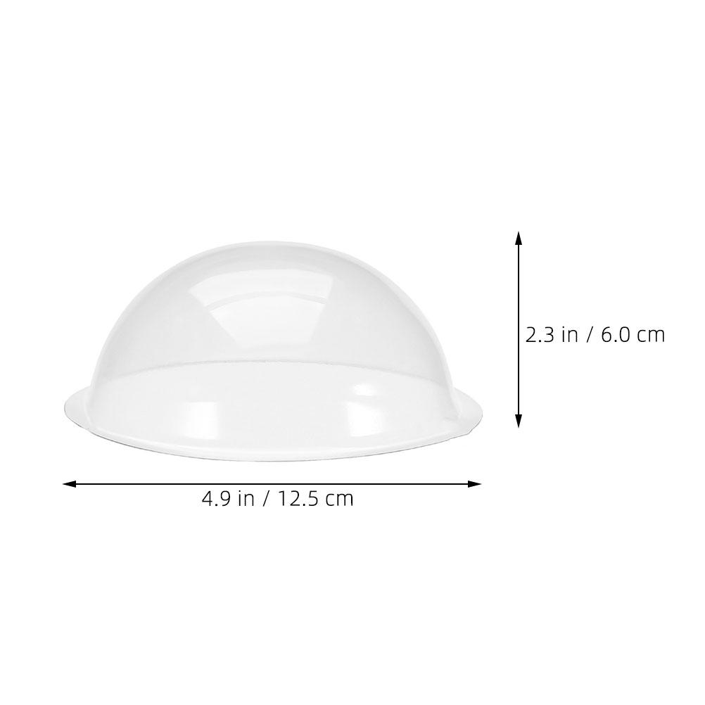 20Pcs Clear Plastic Fillable Snow Globe Domes DIY Ornament Hemisphere Covers Creative Christmas Village Decorations Craft