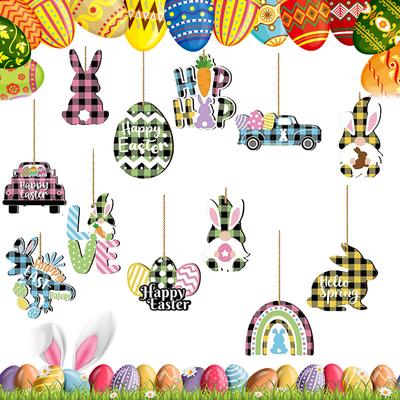 Wooden Hanging Ornaments Exquisite Wood Pendant Decorative Easter Ornaments Aesthetic Hanging Decorations Party Supplies