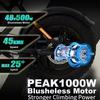 Electric bicycle F2 500W E-bike with 48V 13Ah battery, 16 inch tires, shoulder suspension, top speed of 45 kilometers per hour, mechanical disc brake