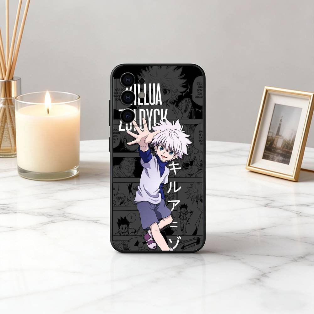 H-Hunter K-Killua Z-Zoldyck Hunter-KZ Phone Case Black Silicone Soft For Samsung S25,S24,S21,S22,S23,S30,Ultra,S20,Plus,Fe,Lite