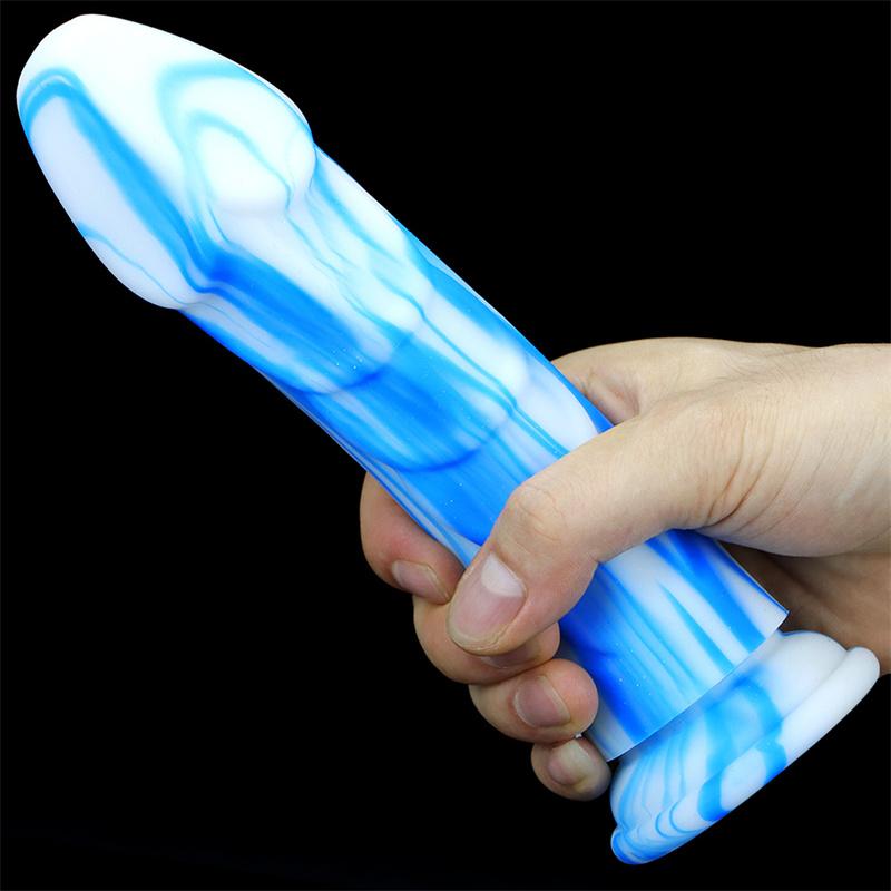 Mixed Color Liquid Silicone Eggless Simulation Penis Dildo Female Masturbation Device Anal Anal Plug Anal Expansion Device