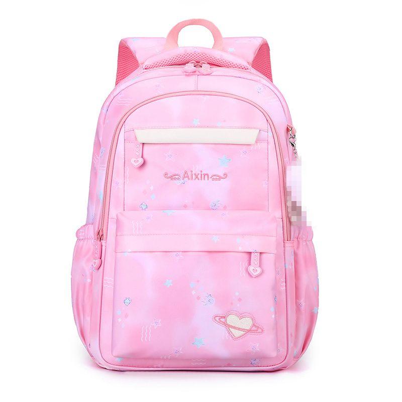 

3 to 6 Schoolbag Girls Primary and Secondary School Students Princess Style Large Capacity Lightweight and Thin Type Burden Reduction Foldable Soft