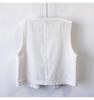 Women's Simple Casual White Denim Sleeveless Vest Jacket for Spring/Summer
