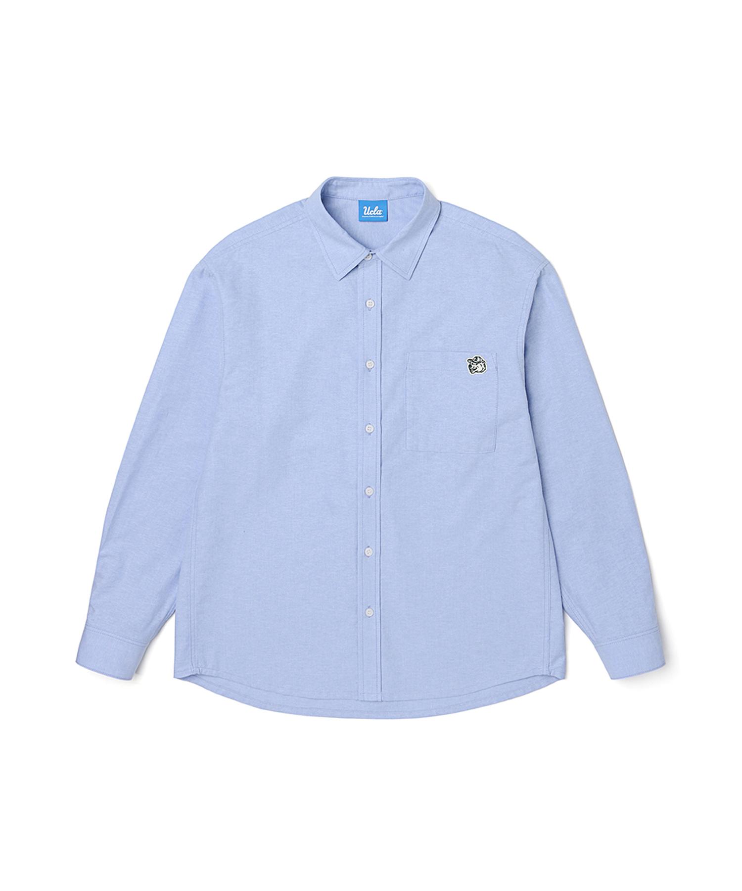 Ucla Unisex Oxford One-Pocket Long Sleeve Shirt [Blue](Ua2Ls80_43) Blue(43)/Lll