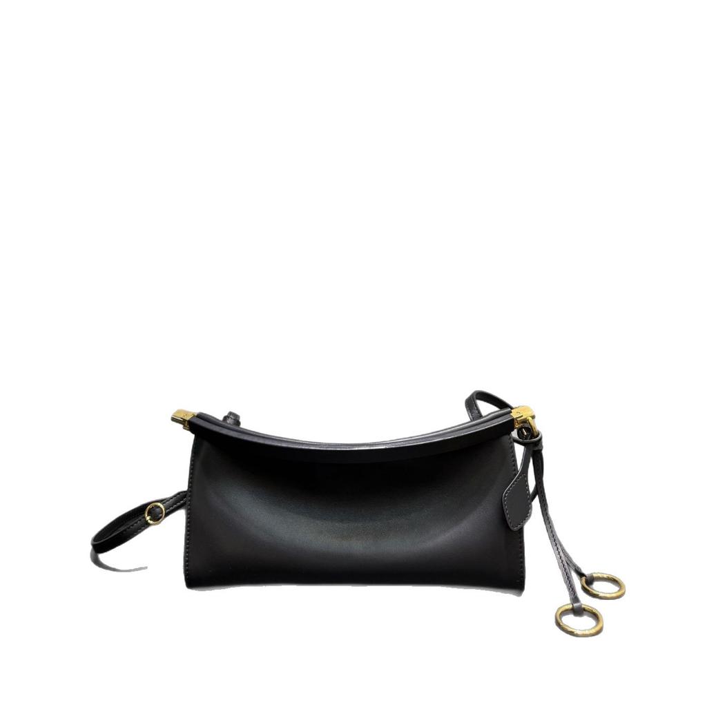 French niche design minimalist style cowhide shoulder armpit bag commuting simple fashion versatile women's fashion baguette bag