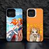 N-Nami Anime-Handyhülle für iPhone 17 Air, 16, 15, 14 Plus, 13, 12, 11 Pro, 7, 8, XS Max, XR – Silberne/Schwarze Bumper-Hülle
