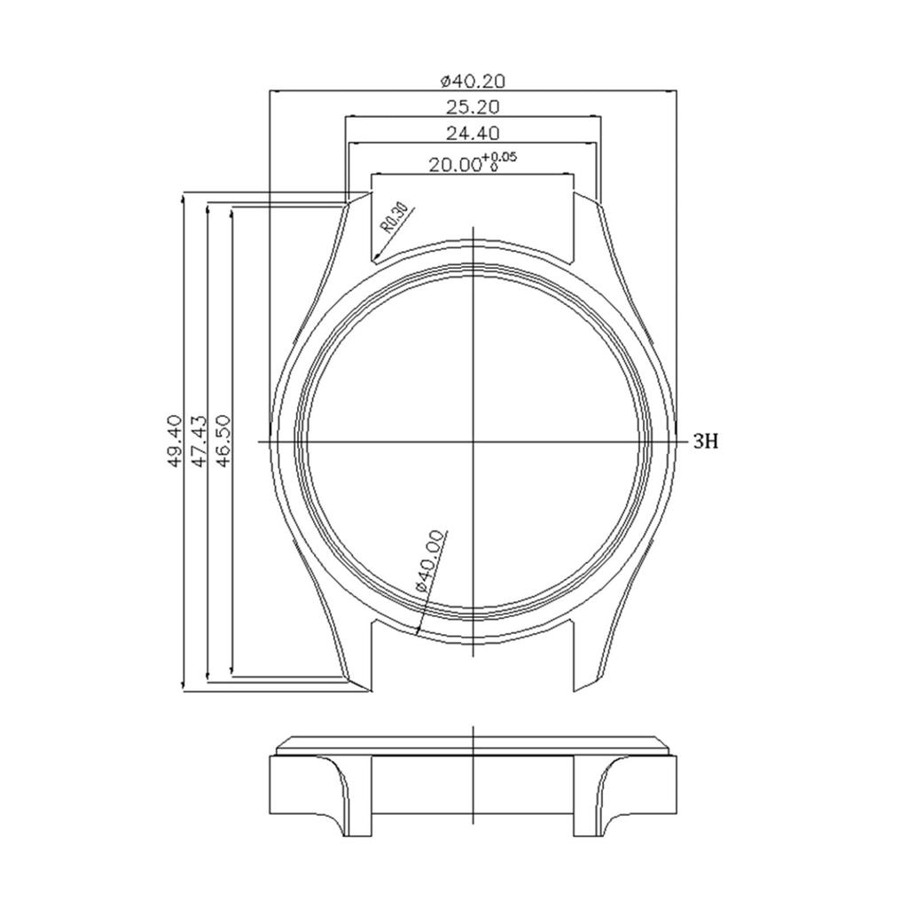 40mm Case, 316L Stainless Steel, Men's Watch Accessory, Compatible with NH35/NH36 Dial Movements,...