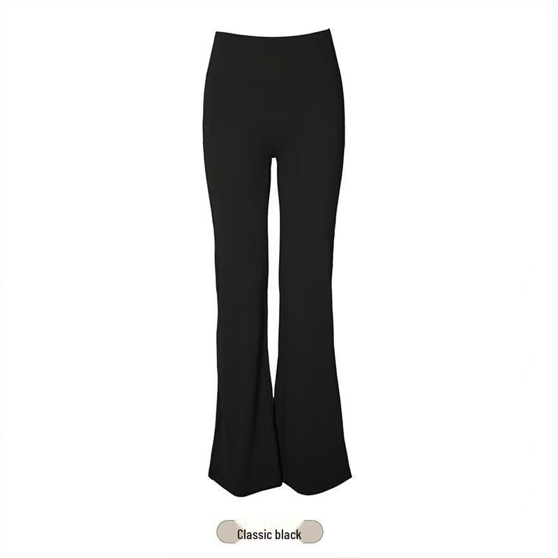 High Elasticity Tummy Control Yoga Pants - Waist-Cinching, Slimming, Butt-Lifting, Micro-Flare Design, Ideal for Casual Spring and Autumn Fitness.