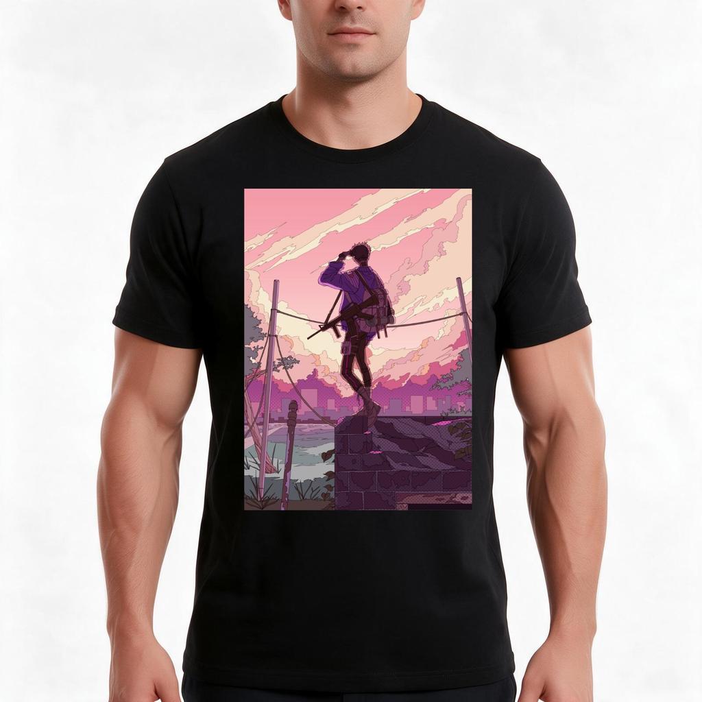 Last Journey Part 1 TShirt Summer Casual Cotton Tee Oversized Streetwear Tops Vintage Graphic Print Loose Fit Short Sleeve