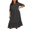 Womens/Ladies Polka Dot 3/4 Sleeve Midi Dress