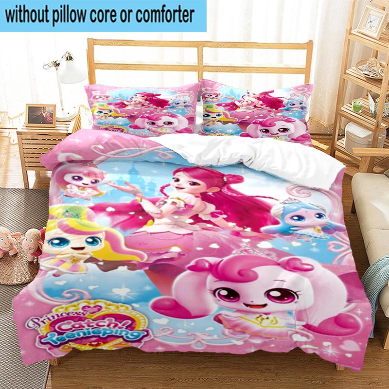 Heartsping Doll And Friends Fantasy 3pcs Bedding,Including 1pc Duvet Cover And 2pcs Pillowcases Perfect for Christmas,Ideal for Bedroom, Dormitory