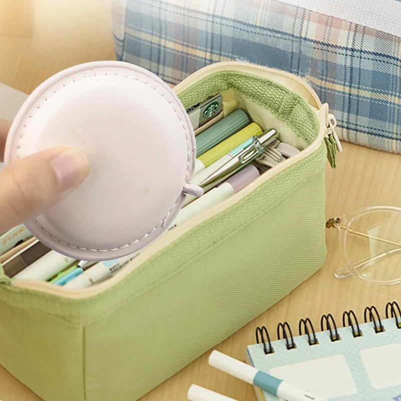 1,5 m/60 Zoll Einziehbares Weiches Maßband Lederetui Tasche Doppelte Skala Flexibles Messlineal für Stoff Körper Taille