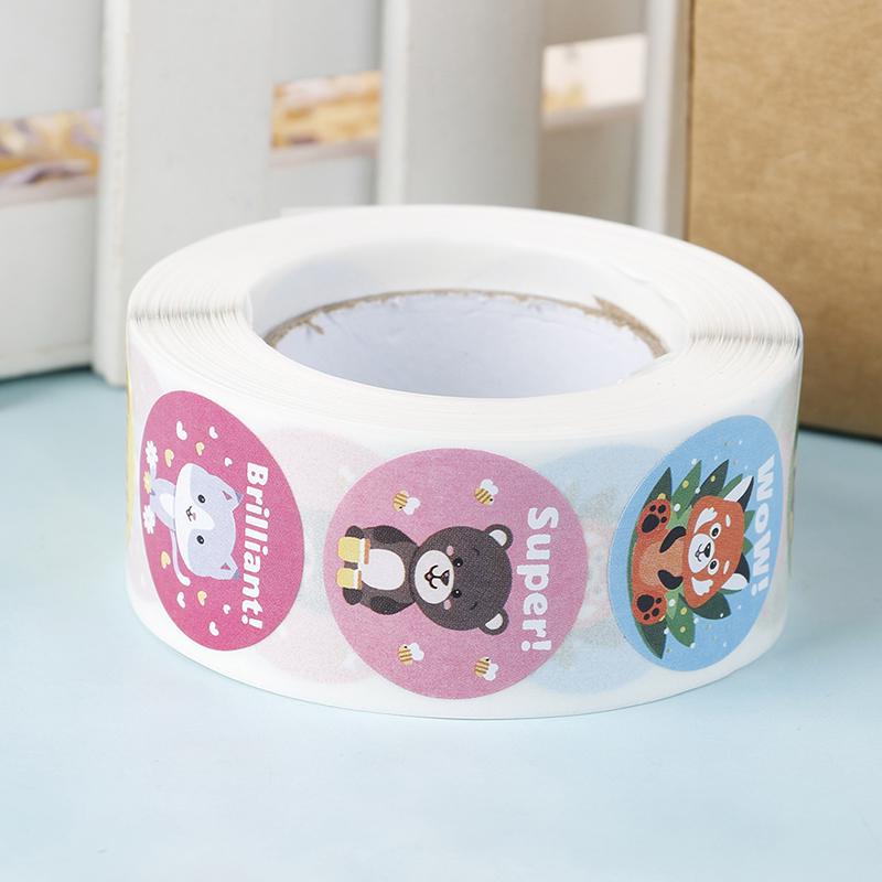500Pcs Teacher Reward Stickers Cute Animal Stickers School Motivational Stickers