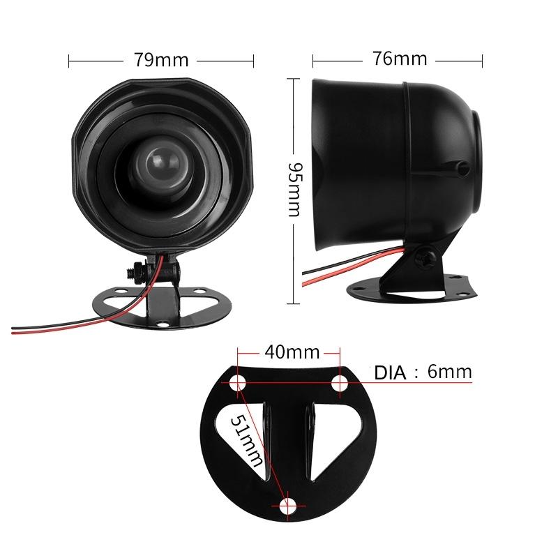 One Button Triggered Musical Car Horn Programmable MP3 Siren Horn Customizable Sound Car Horn Loudspeaker