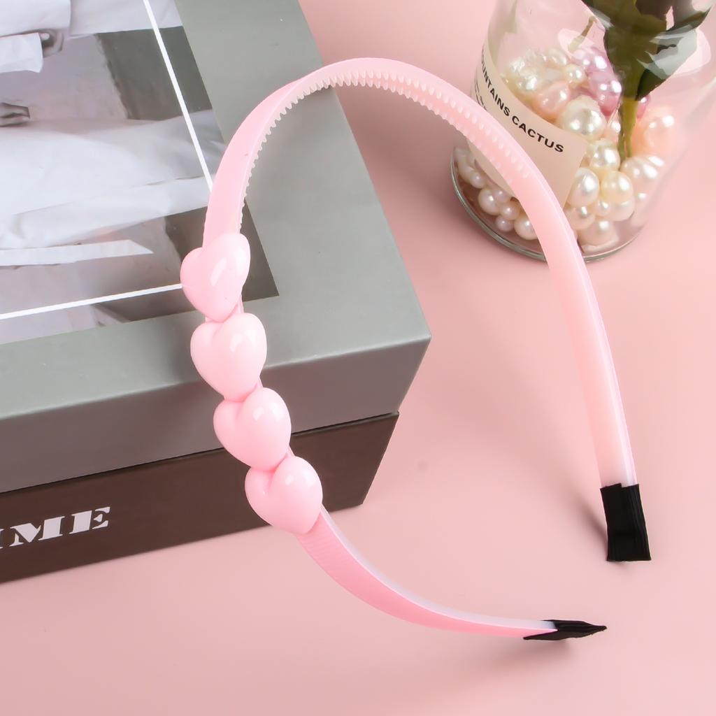1 Stück Niedliche Herz-Stirnbänder für Mädchen Bonbonfarbene Herzförmige Haarbänder Zähne-Stirnband Kinder Kinder Party Schule Haarschmuck