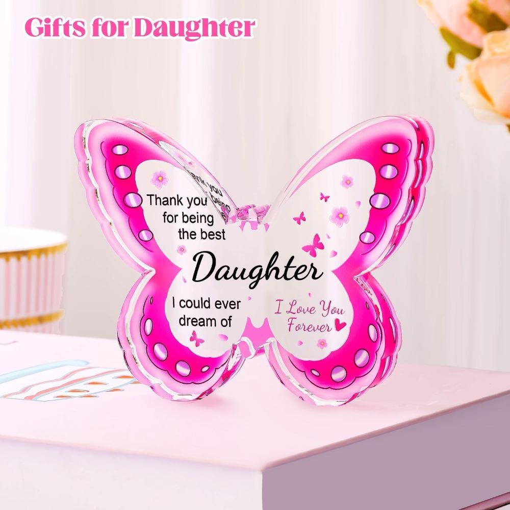 1 Butterfly Desktop Ornament, Daughter Gift Thanksgiving Christmas Gift Adult Daughter Gift Best Daughter Gift