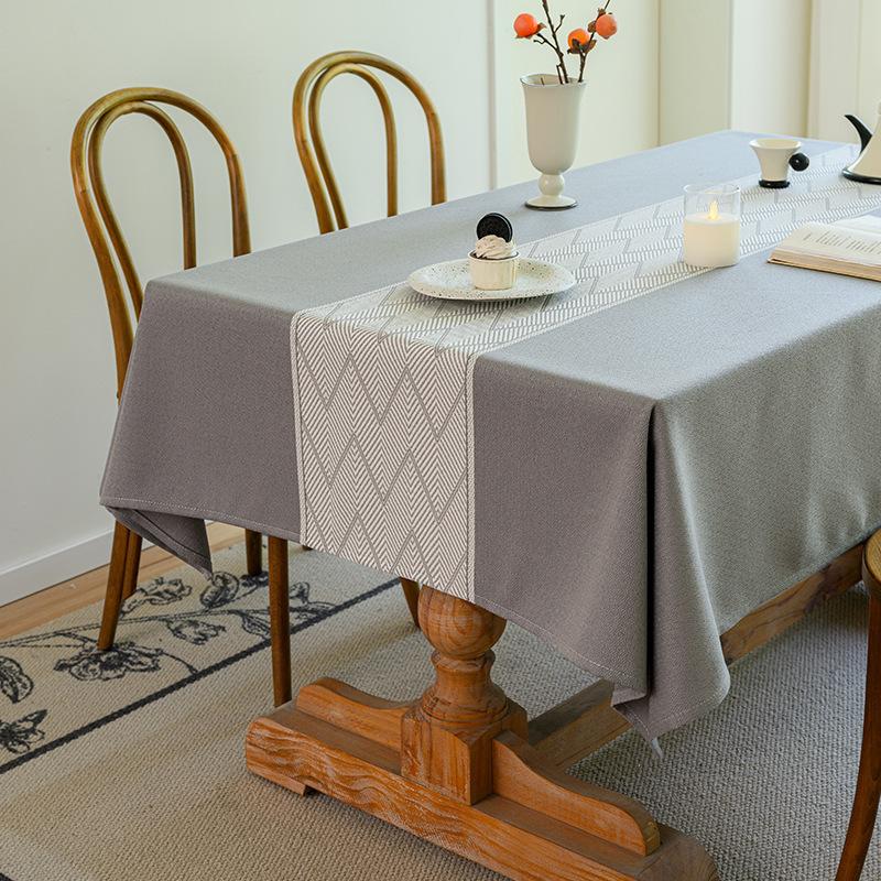 Imitation Cotton And Linen Fabric Dining Table Cloth Waterproof And Oil-Proof High-End Tablecloth Coffee Table Cover Rectangular Tablecloth