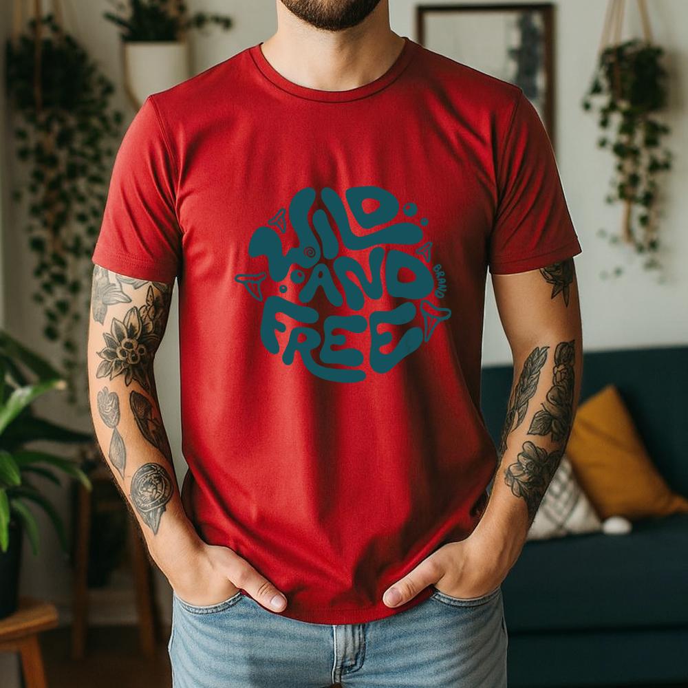 New Summer Unisexs 100 Pure Cotton TShirt Wild And Free Boho Wanderlust Style Vintage Graphic Casual Breathable Short Sleeve
