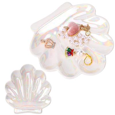 Yousheng Shell Jewelry Dish Tray Jewelry Ring Holder Realistic Shape Compact Size Engagement Wedding Ring Jewelry Plate Trinket Dish