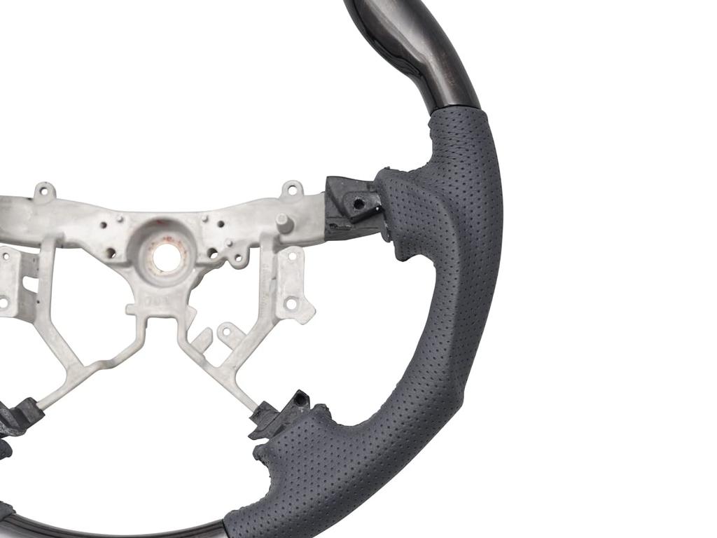 Gun Grip Steering Shift Knob Set Prime Mahogany Black Wood for Toyota Hiace 200 Series and 3rd Manufactured from November 2004 to November 2013