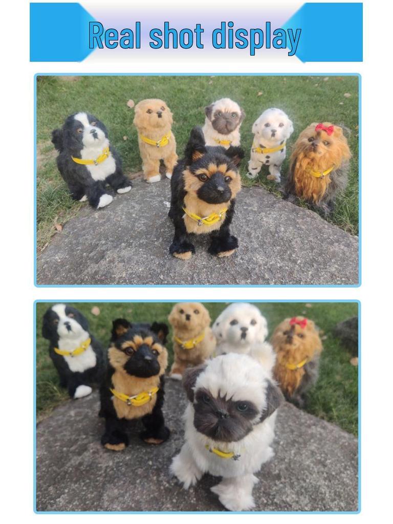 Plush Electric Toy Dog: Walking, Barking, Tail-Wagging, and Music with Induction Feature