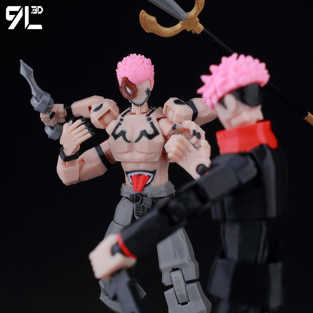 9L3D Jujutsu Kaisen Sukuna Yuji Φιγούρα Lucky13 Συλλεκτικό Παιχνίδι Anime Titan13 Με Πολλαπλά Αρθρώσεις Στάσης T13 Μοντέλο Βασιλιάς των Καταραμένων Δώρο