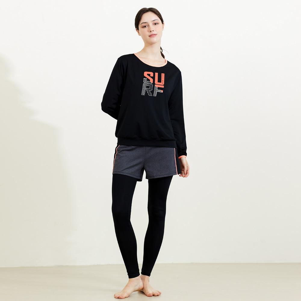 Beijigelleu Women'S Loose Fit Sweatshirt Rash Guard Beachwear Set Bel-W212K