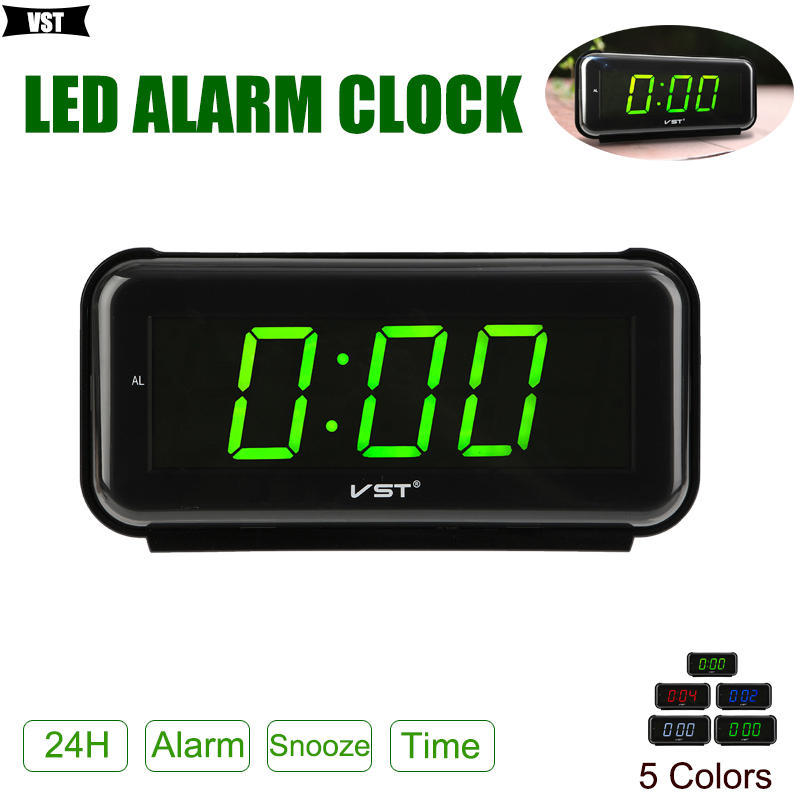 Buy Digital Modern LED Snooze Alarm Clock Timer Display 24Hour Desk
