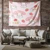 Sanrio Characters Tapestry Cute Cartoon Wall Hanging for Bedroom Living Room Dorm Home Decor Aesthetic Gift