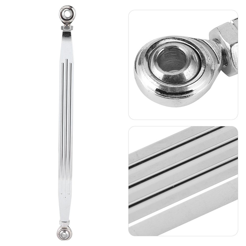 300mm 12in Stripe Long Type Gear Shift Arm Lever Linkage Link Rod Silver