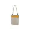 Chloe Schlüsselanhänger Knopfverschluss Leinen und Glänzendes Kalbsleder Beuteltasche Damen Handtaschen Gelb CHC22SS483G11-216