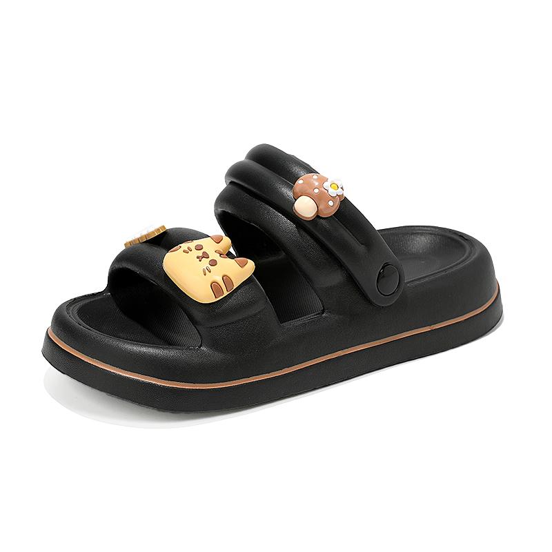 Fashion New Fashion Patch Women's Sandals Summer Comfortable Platform Shoes Beach Outside Pink Slides Thick Sole Non-slip Beach Slippers