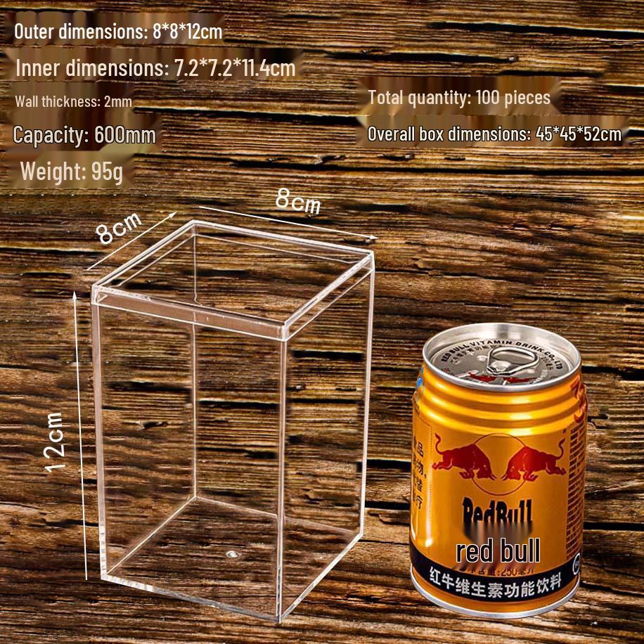 Quadratische Transparente Harte Kunststoffbox: Vielseitige Lebensmittelverpackung, Betta-Fischzucht, Kristallschlamm, Überraschungsbox, Hochzeits-Süßigkeitenaufbewahrung.