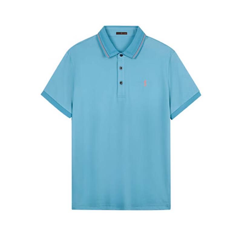 

TRIES Men s Breathable Contrast Stripe Short Sleeve Polo Shirt 50