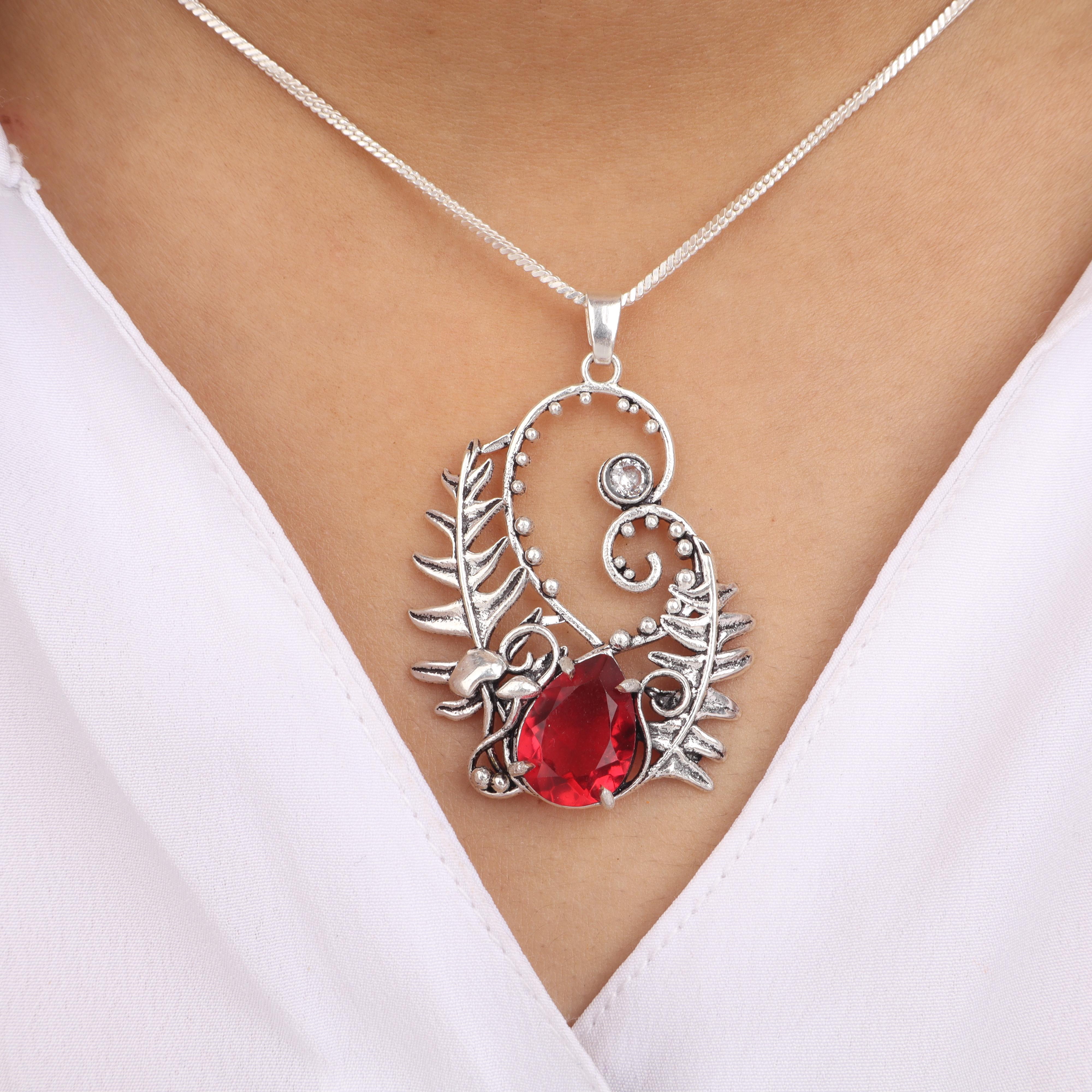 

Pink Rubellite Gemstone Silver Pendant Women s Wedding Jewelry For Gift CP-42-2