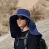 Cloth Women Visor Cap Neck Protection Fisherman Hat Casual Summer Bucket Hat  Outdoor