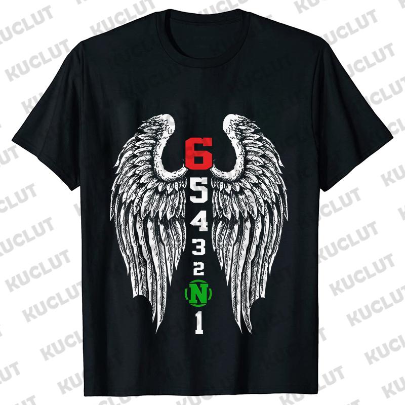 1N23456 Motorcycle Gear Biker Heartbeat Retro Printed Men's New T-shirt Fashion Casual Loose Summer Tshirts Short Sleeve T-shirt