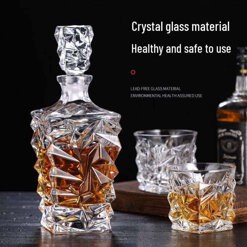 Carved Glass Whiskey Decanter