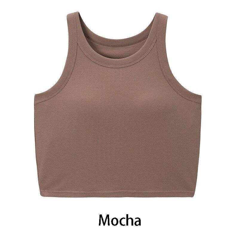 Spring and summer new women's modal with chest pad vest bra one-piece vest home service camisole crop top women camisoles