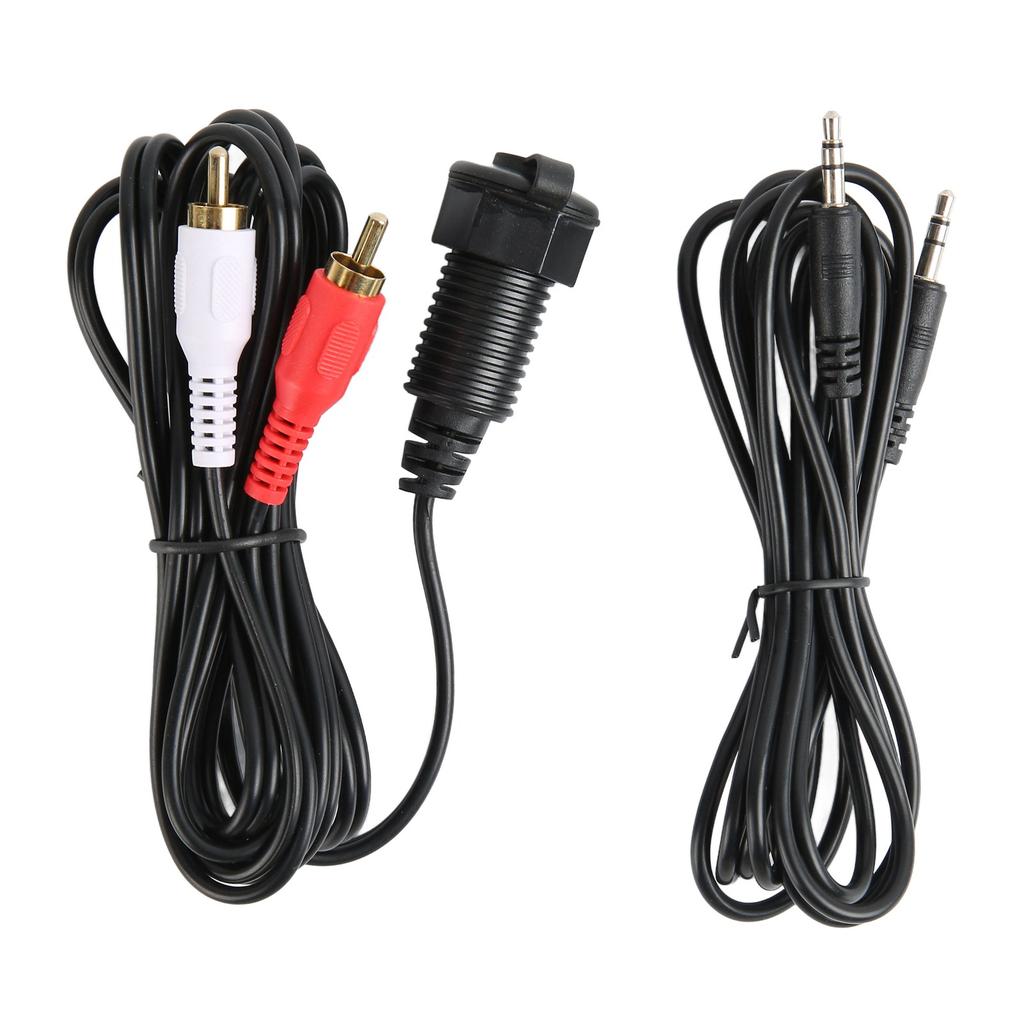 2m6.56ft AUX Panel Mount Cable 3.5mm to 3RCA Dashboard Panel Flush Mount Cable for Car Boat