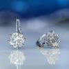 Huitan Luxury Solitaire Cubic Zirconia Drop Earrings for Women Simple and Elegant Female Accessories Fashion Versatile Jewelry