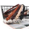 Casual Business Waist Belt Silver Pin Buckle Waistband Fashion Women Leather Belt  For Women Girl